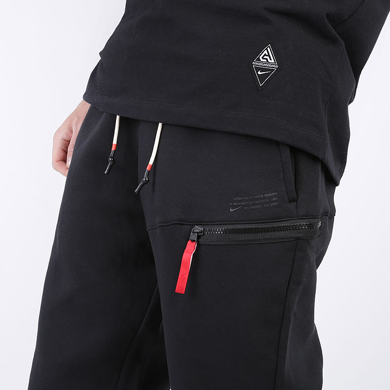мужские черные брюки Nike Kyrie Fleece Pant BV9288-010 - цена, описание, фото 2